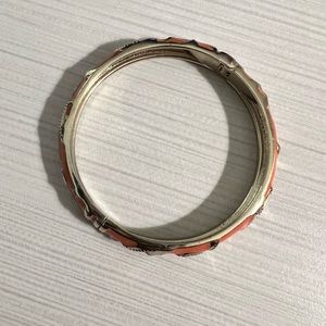 Women’s orange and gold plated starfish cuff bracelet